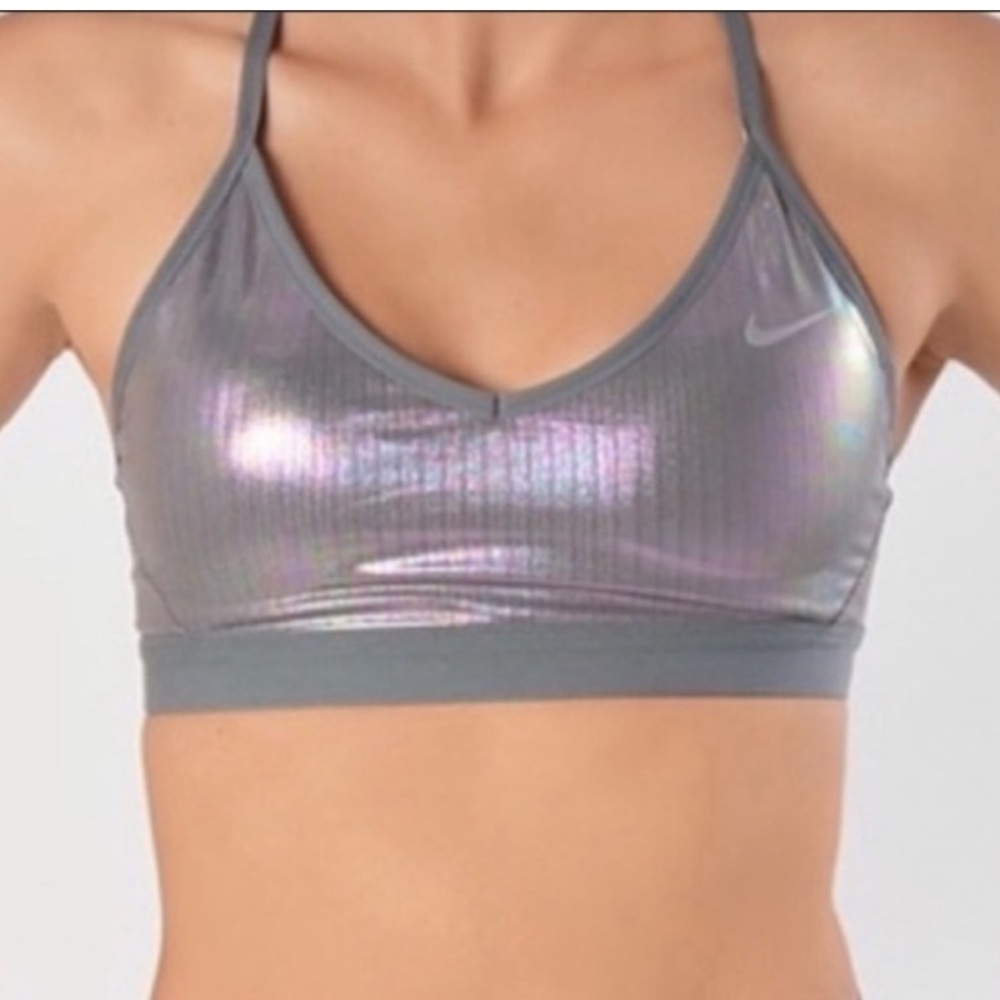 Nike Pro Shimmering Oil Slick Sports Bra